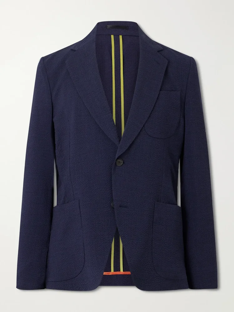 Wool-Blend Seersucker Suit Jacket