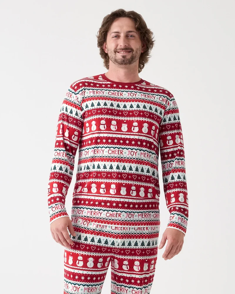 Festive Fair Isle Men's Pajama Top