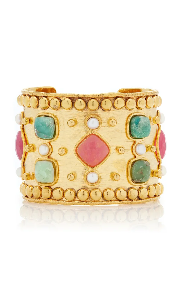 Medicis 22K Gold-Plated Multi-Stone Cuff