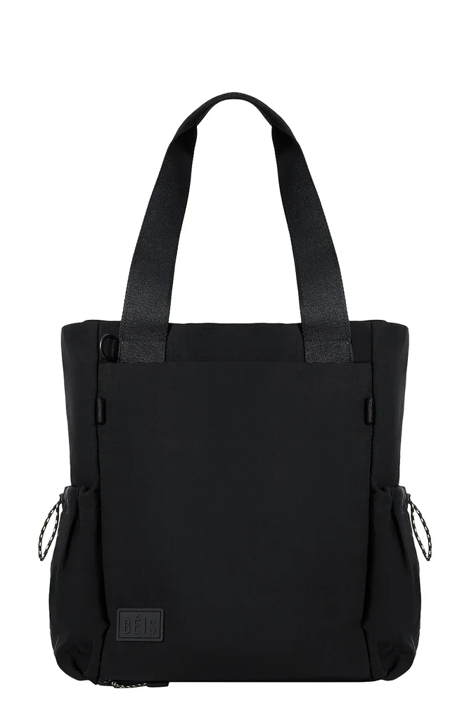Banyan Shoulder Tote - EcoTwill - Black Cherry Flower Blossom Quilted
