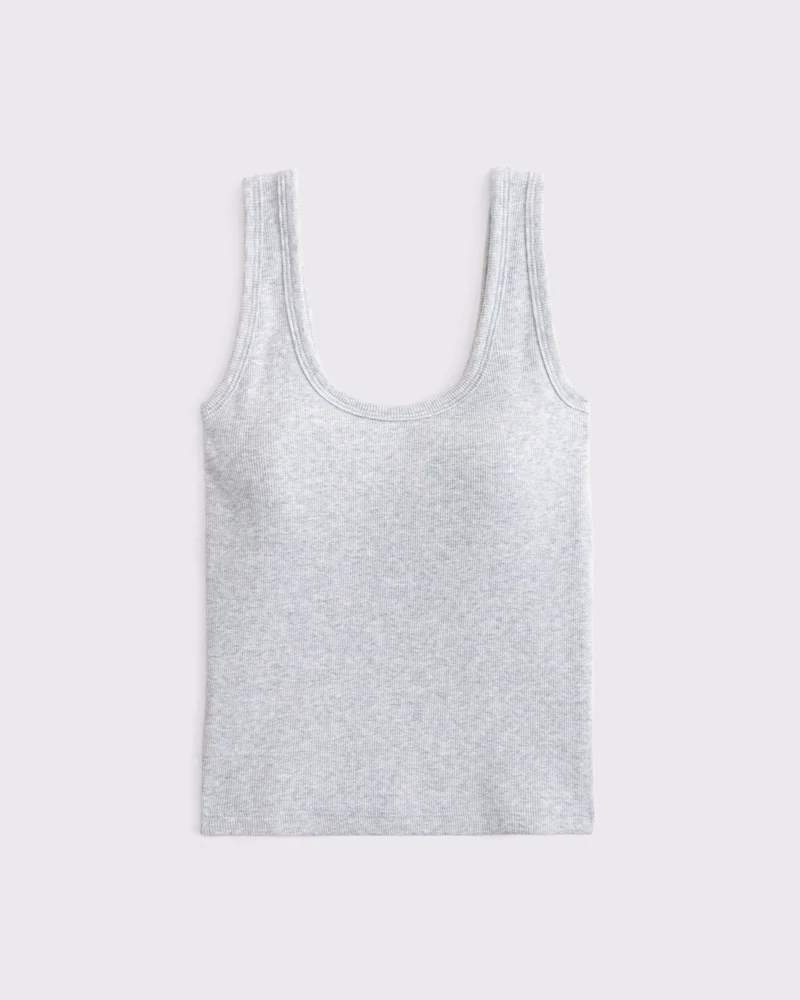 Bra-Free Rib Scoop Neck Tank