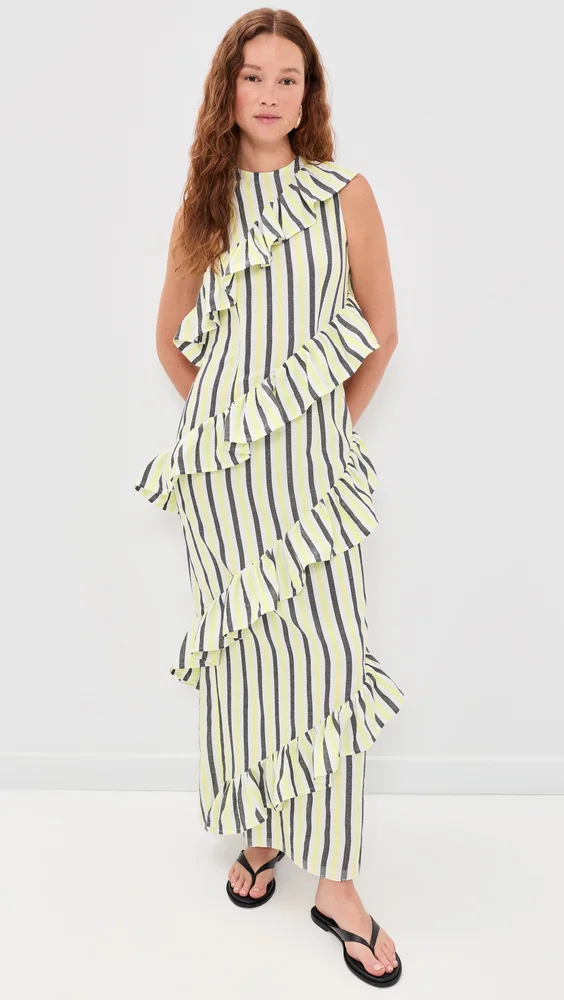 The Spiral Ruffle Dress
