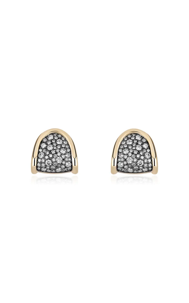 14K Yellow Gold Diamond Earrings