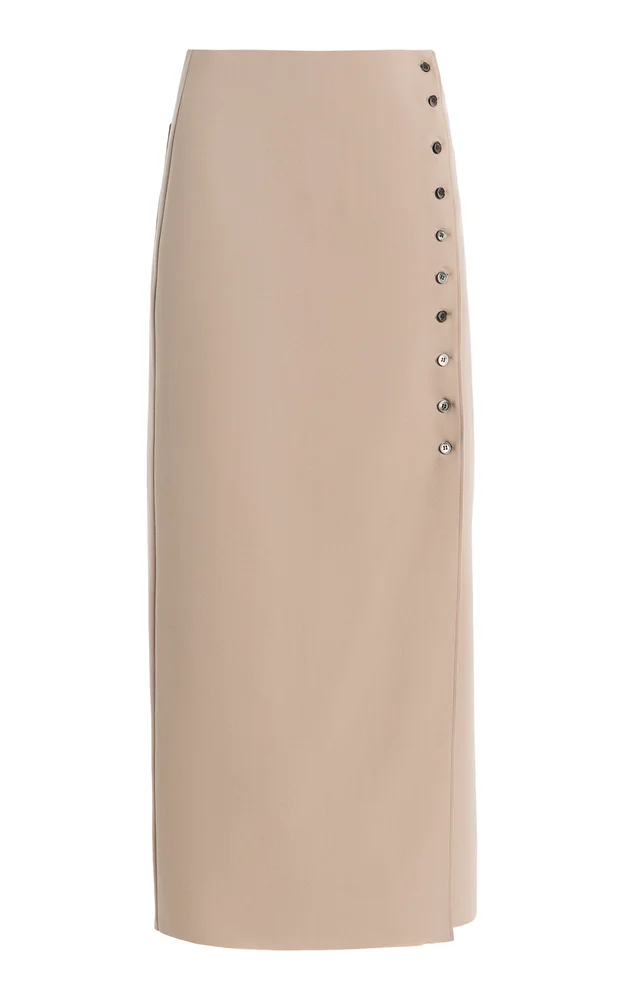 Lay2 Button Wrapped Skirt