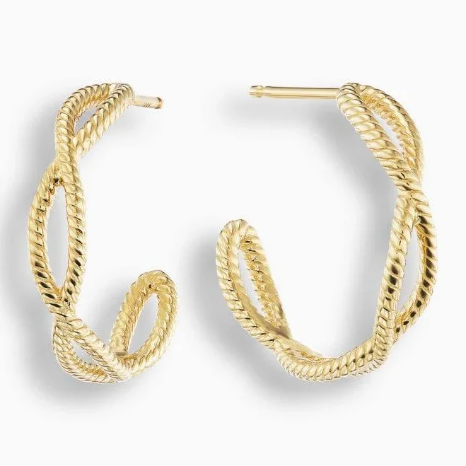 Twisted Rope Double Infinity Hoops