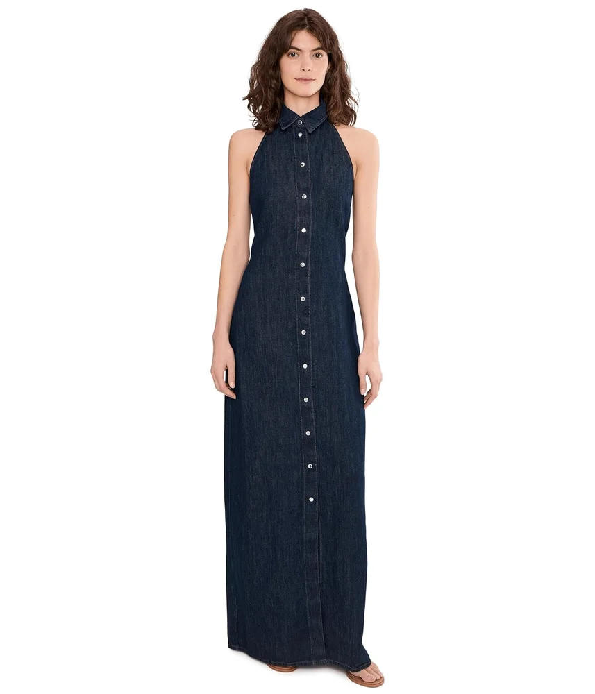 Halter Long Shirt Dress