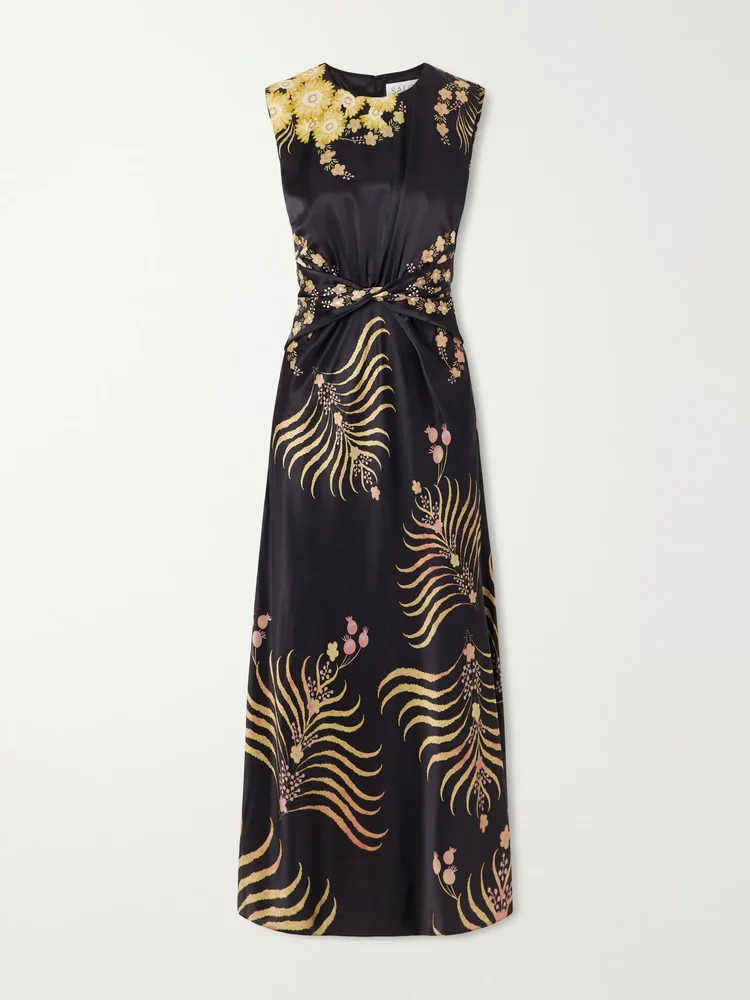 Gwen floral-printed silk-blend midi dress