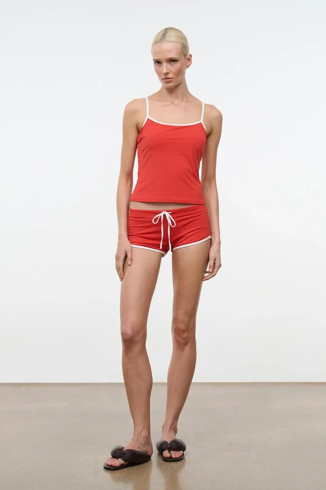 STAUD SUMMER SWIM 2026 SALE CLEO TANKINI TOP | TOMATO