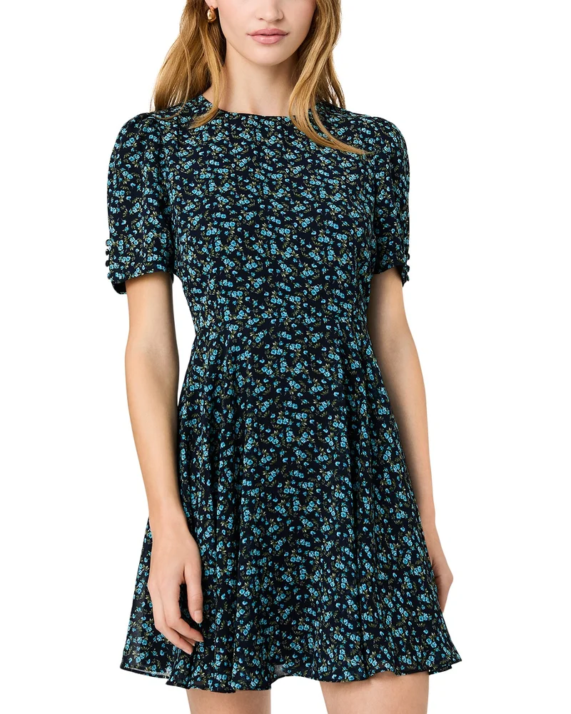 Marina Silky Chiffon Ditsy Lucia Fleur Mini Dress