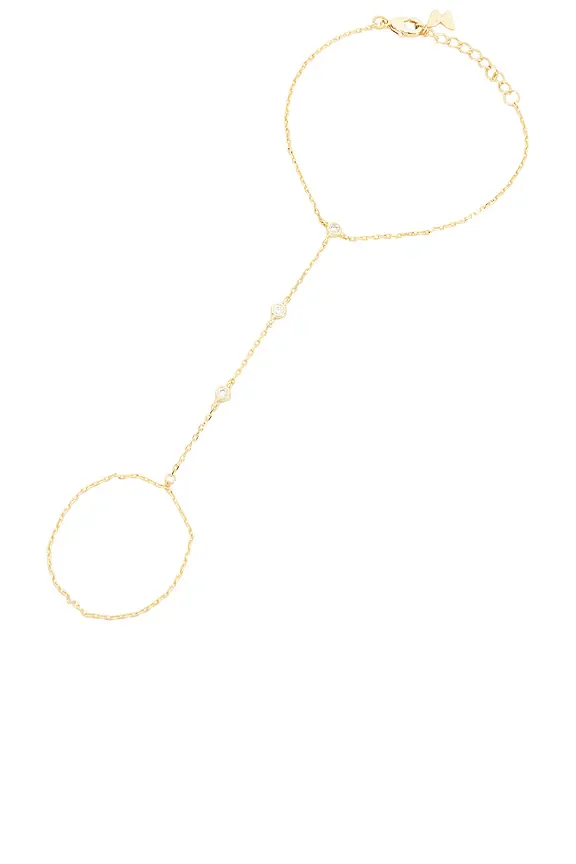 Dainty Cz Bezel Hand Chain