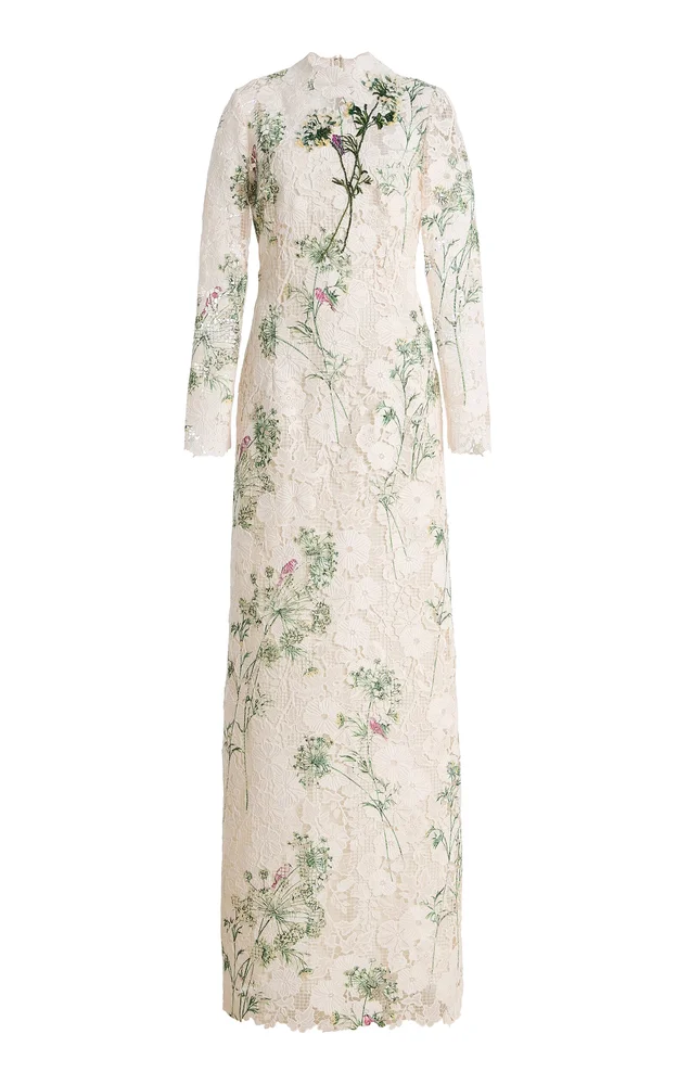 Long-Sleeve Maxi Dress With Separate Slip