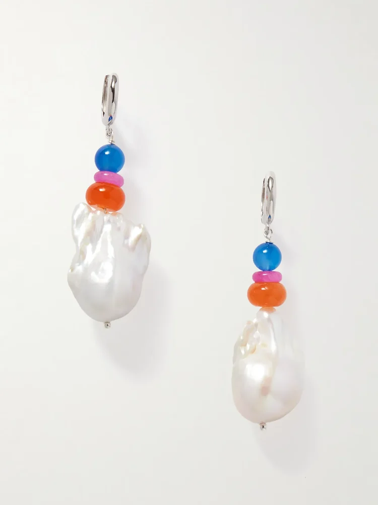 Turkish Delight silver multi-stone earrings