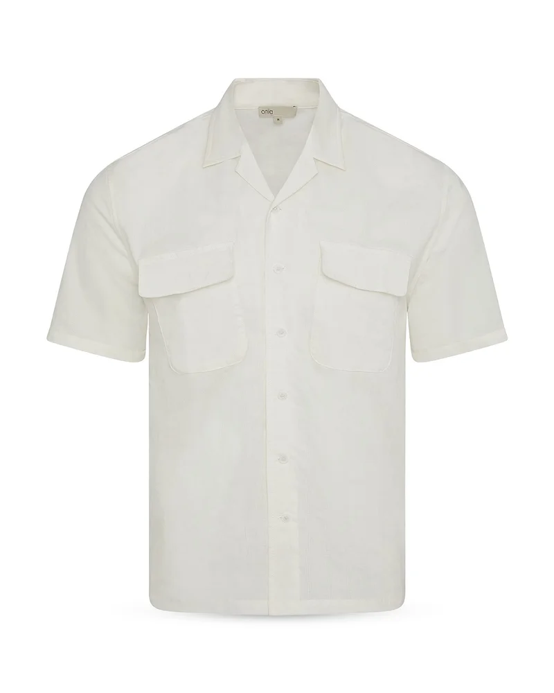 Utility Camp Collar Shadow Stripe Shirt