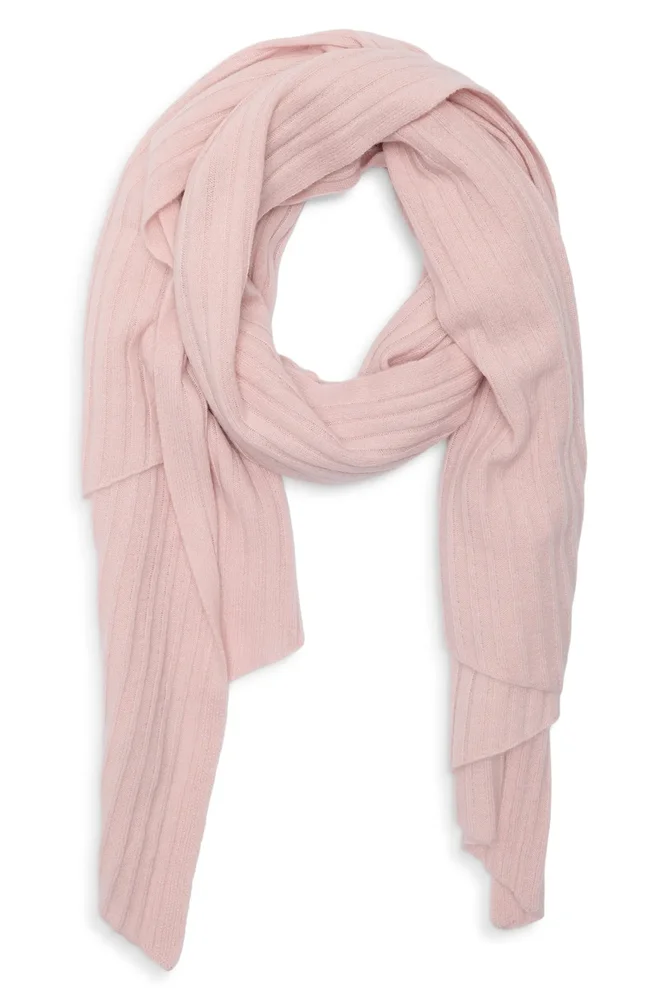 Rib Cashmere Travel Wrap