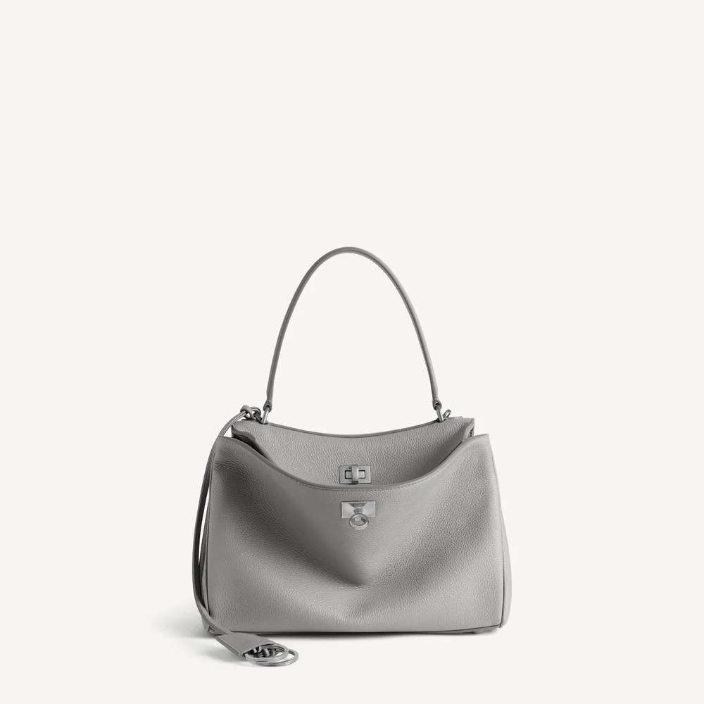 Rodeo Handbag Small Grained Calfskin in Balenciaga Grey