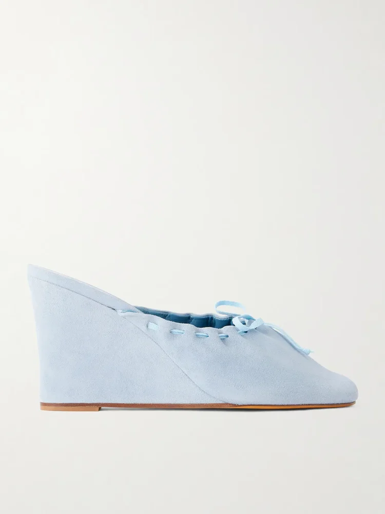 95 suede ballet wedges