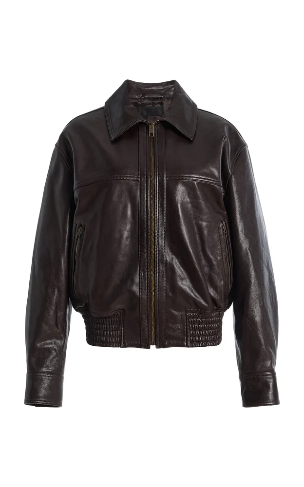 Aime Leather Bomber Jacket