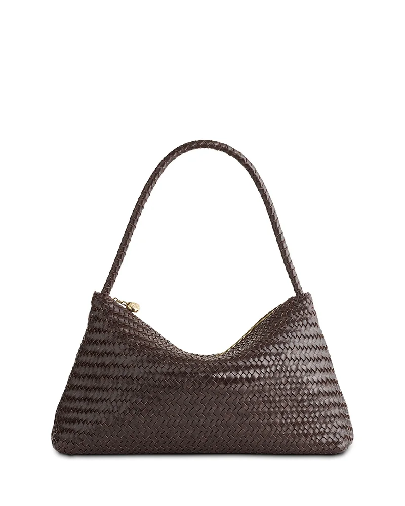 The Signature Woven Leather Large Shoulder Bag