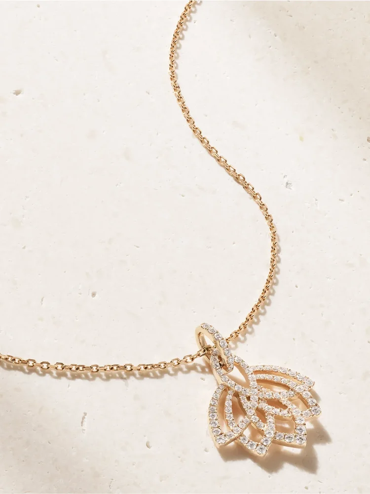 18-karat rose gold and diamond necklace