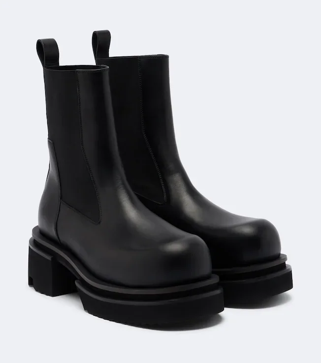 Beatle leather platform Chelsea boots