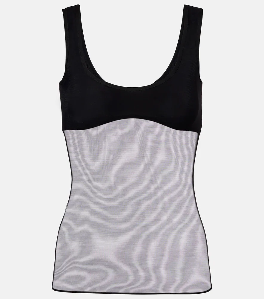 Semi-sheer tank top