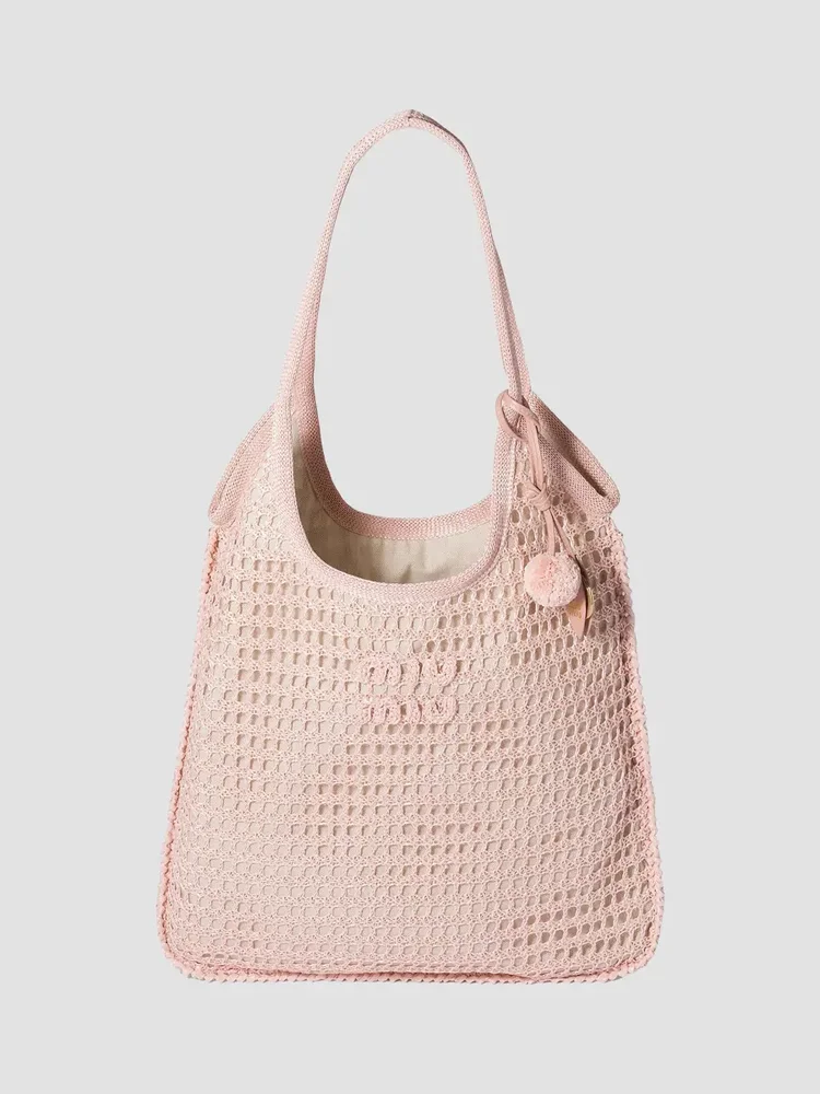 Ivy Raffia Crochet Shoulder Bag
