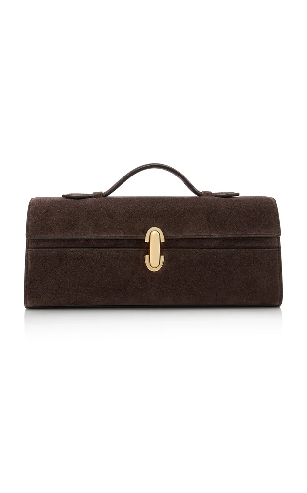 Slim Symmetry Suede Pochette