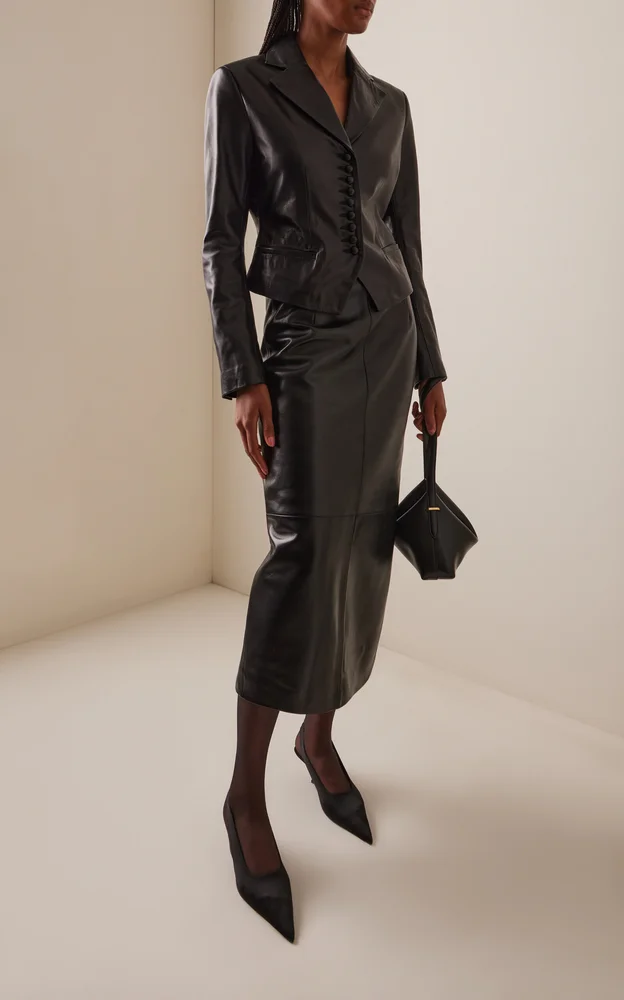 Leather Midi Skirt