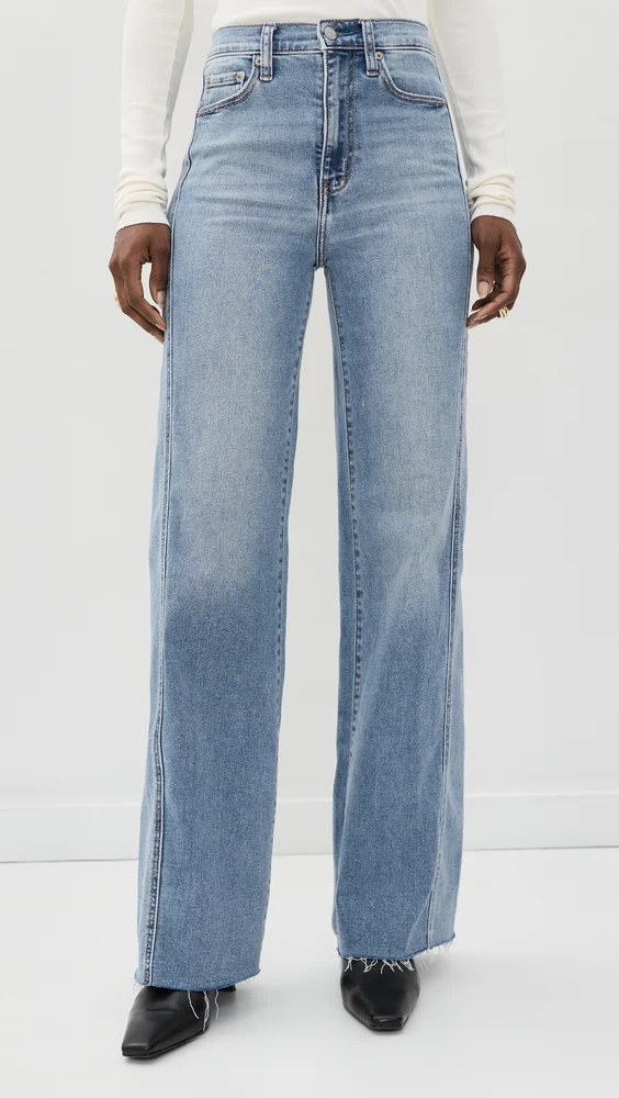 Far Out Seaming High Rise Wide Leg Jeans