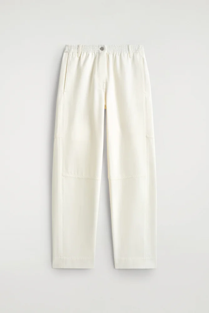 Paneled Denim Wide-leg Pants