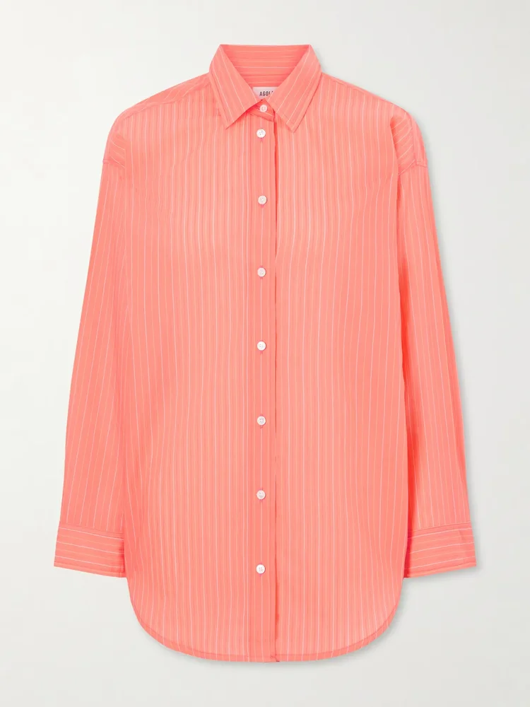 Sona striped cotton-blend shirt