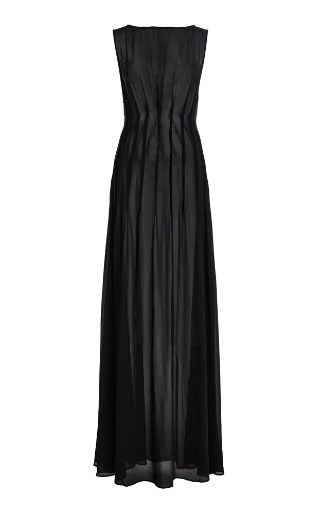 Audrey Crepe-Georgette Maxi Dress