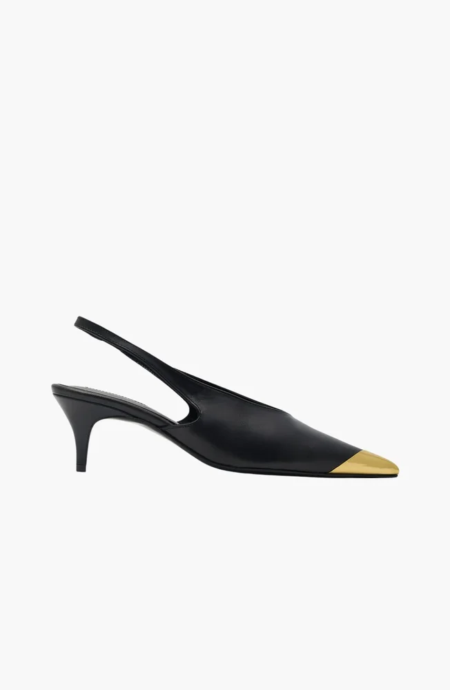 Nelly Metal Toe Slingback Heel