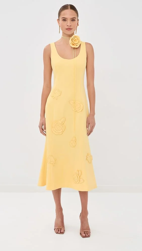 Emily Applique Midi Dress
