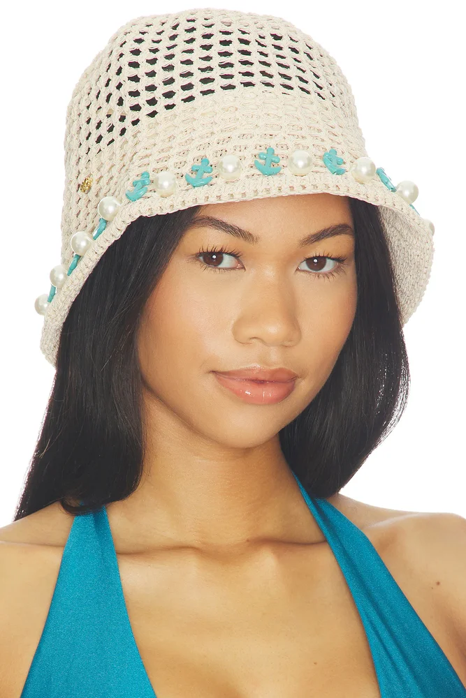 Maya Pearl Anchor Bucket Hat