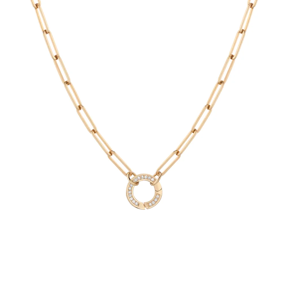 Paperclip Chain Charm Necklace