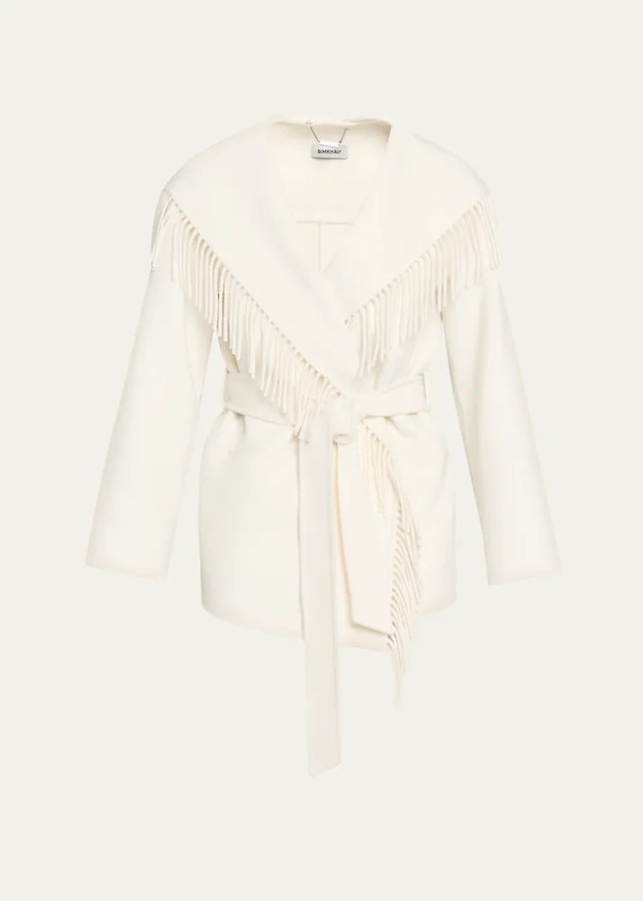 Rowen Fringed Wool-Blend Jacket