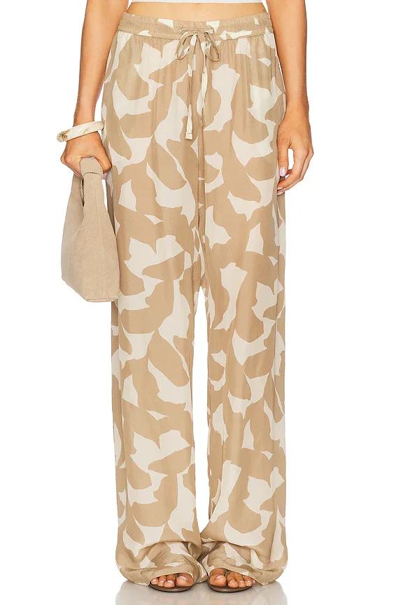 Cupro Resort Pant in Floral Camo