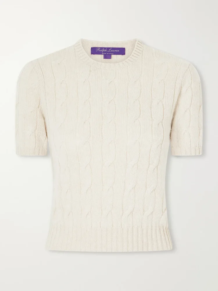 Cable-knit cashmere sweater