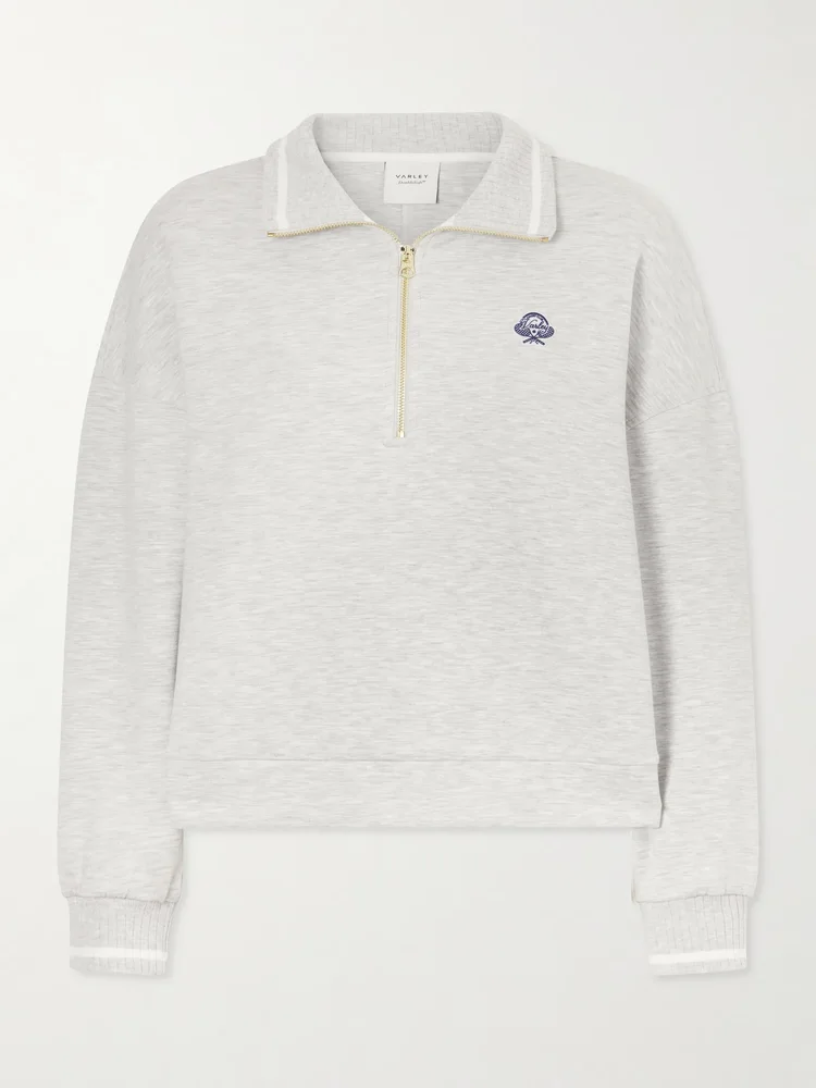 Bertie stretch-jersey half-zip sweatshirt