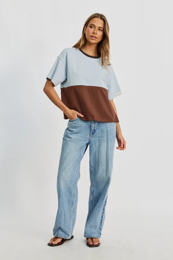 Duo Drop-Shoulder Panel Tee