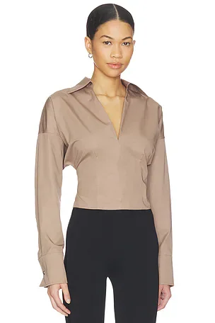 Della Top in White Embroidered Floral