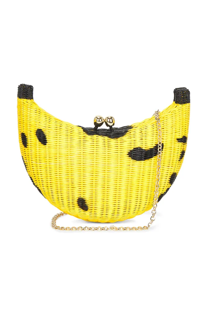 x REVOLVE X Revolve Tropical Banana Clutch