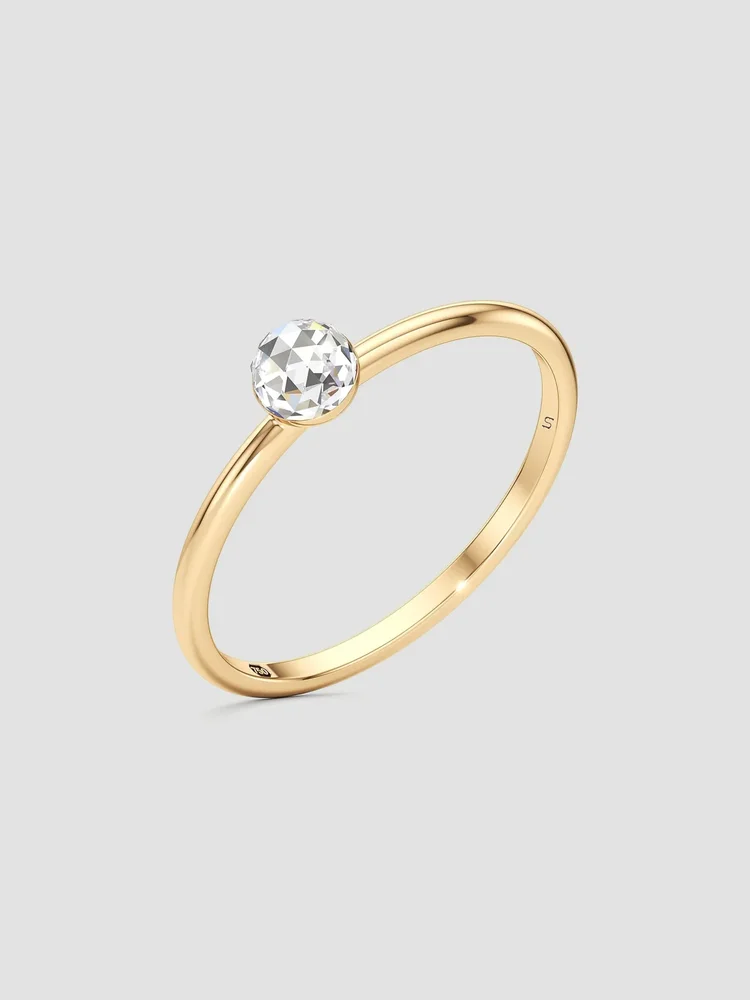 Bubble 18K Yellow Gold & 0.61 TCW Lab-Grown Diamond Solitaire Ring
