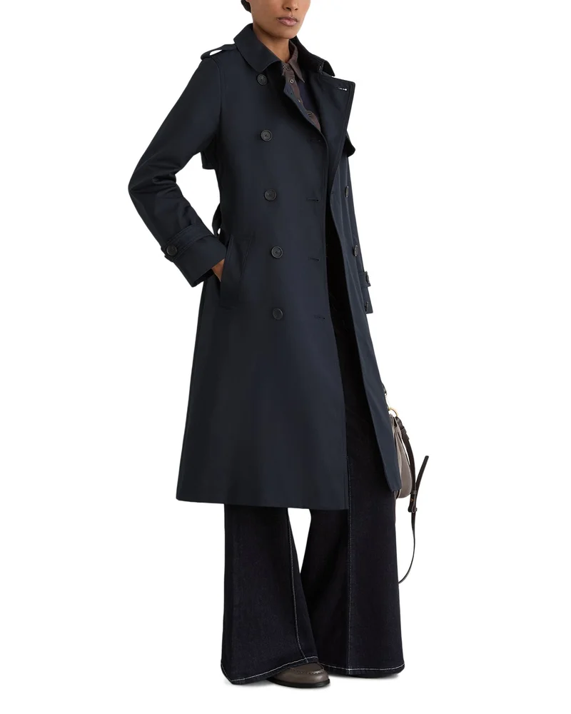 Azura Double Breasted Removable Hood Trench Coat