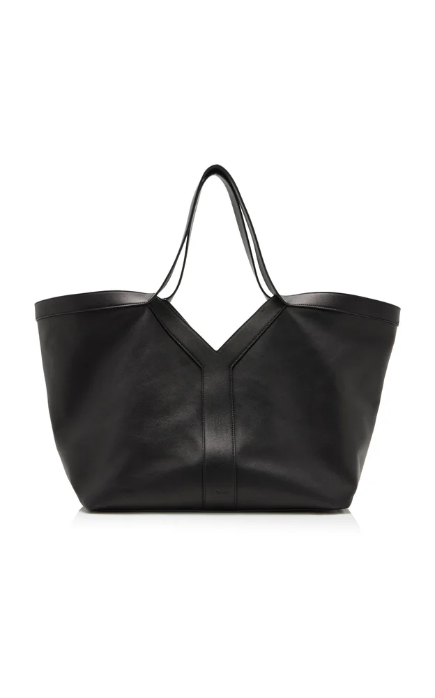 Y Large Leather Tote Bag