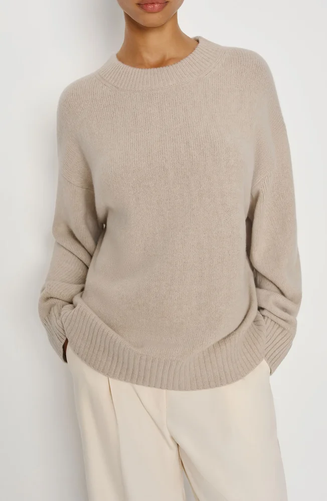 Cove Oversize Crewneck Cashmere Blend Sweater