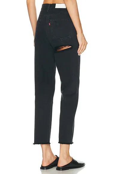 70s Indigo Ass Rip Straight Leg Jeans in