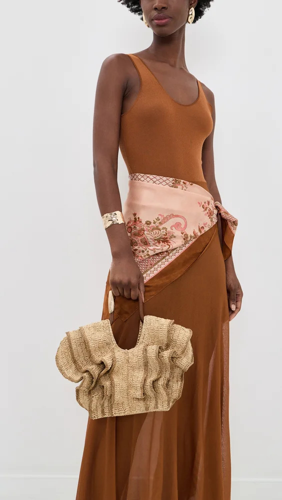 Goldentime Small Ruffle Tote