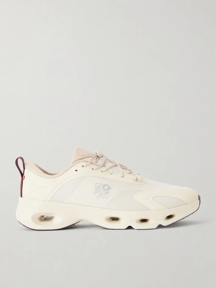 x ON Cloudsolo Rubber-Trimmed Mesh Sneakers